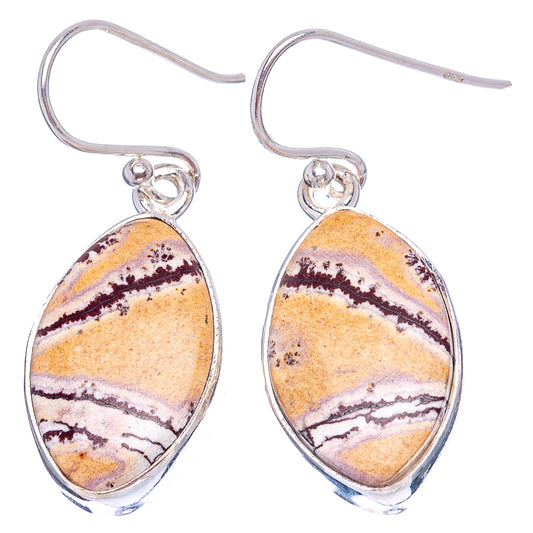 Sonora Dendritic Jasper Earrings 1 3/8" (.925 Sterling Silver)