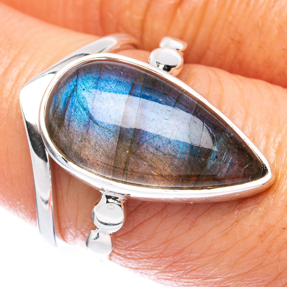 Premium Labradorite 925 Sterling Silver Ring Size 7 (925 Sterling Silver) R2715