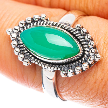 Chrysoprase 925 Sterling Silver Ring Size 8 (925 Sterling Silver) R5391