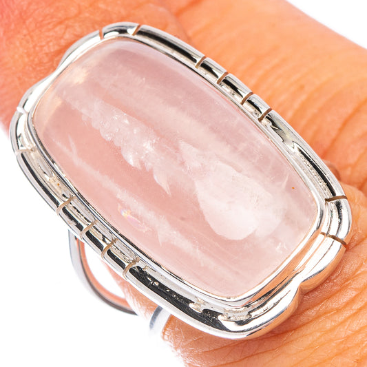 Rose Quartz Ring Size 5.75 (925 Sterling Silver) R7081