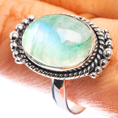 Green Moonstone Ring Size 11 (925 Sterling Silver) R142437