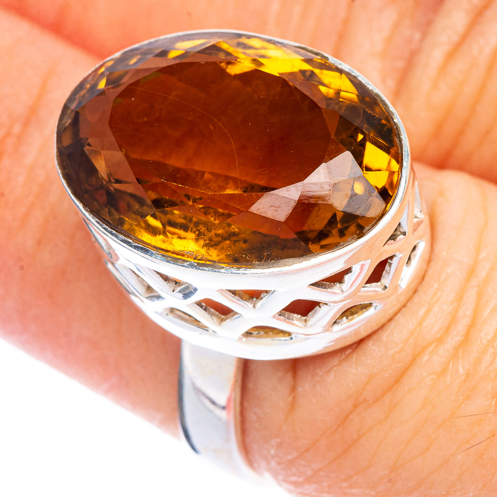 Rare Mandarin Citrine Ring Size 6.5 (925 Sterling Silver) R147106