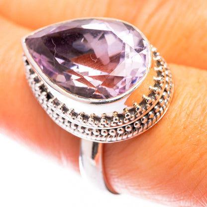 Faceted Amethyst Ring Size 8 (925 Sterling Silver) R140730