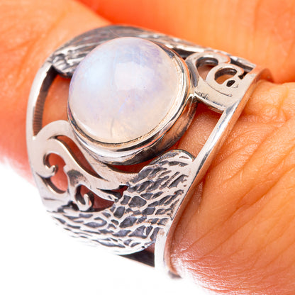Rainbow Moonstone Ring Size 6.25 (925 Sterling Silver) R140698