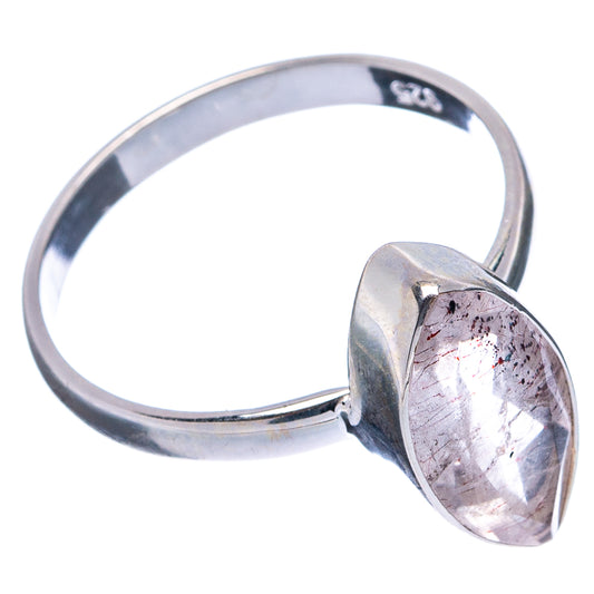 925 sterling silver ring with oval cabochon gemstone, side angle showing band and setting