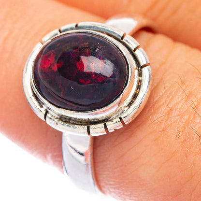 Black Opal Ring Size 9 (925 Sterling Silver) R144724