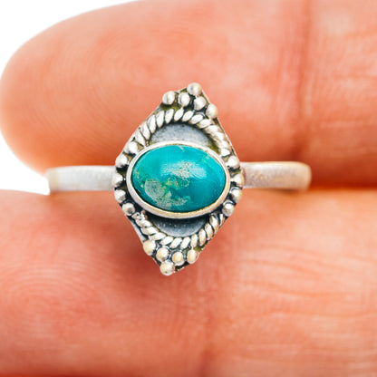 Southwestern Style Emerald Valley Turquoise Ring Size 7 (.925 Sterling Silver)
