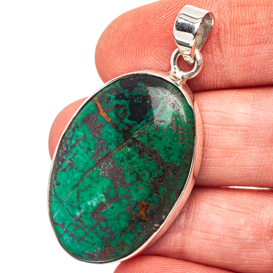 Cuprite Chrysocolla Pendant 1 3/4" (.925 Sterling Silver)