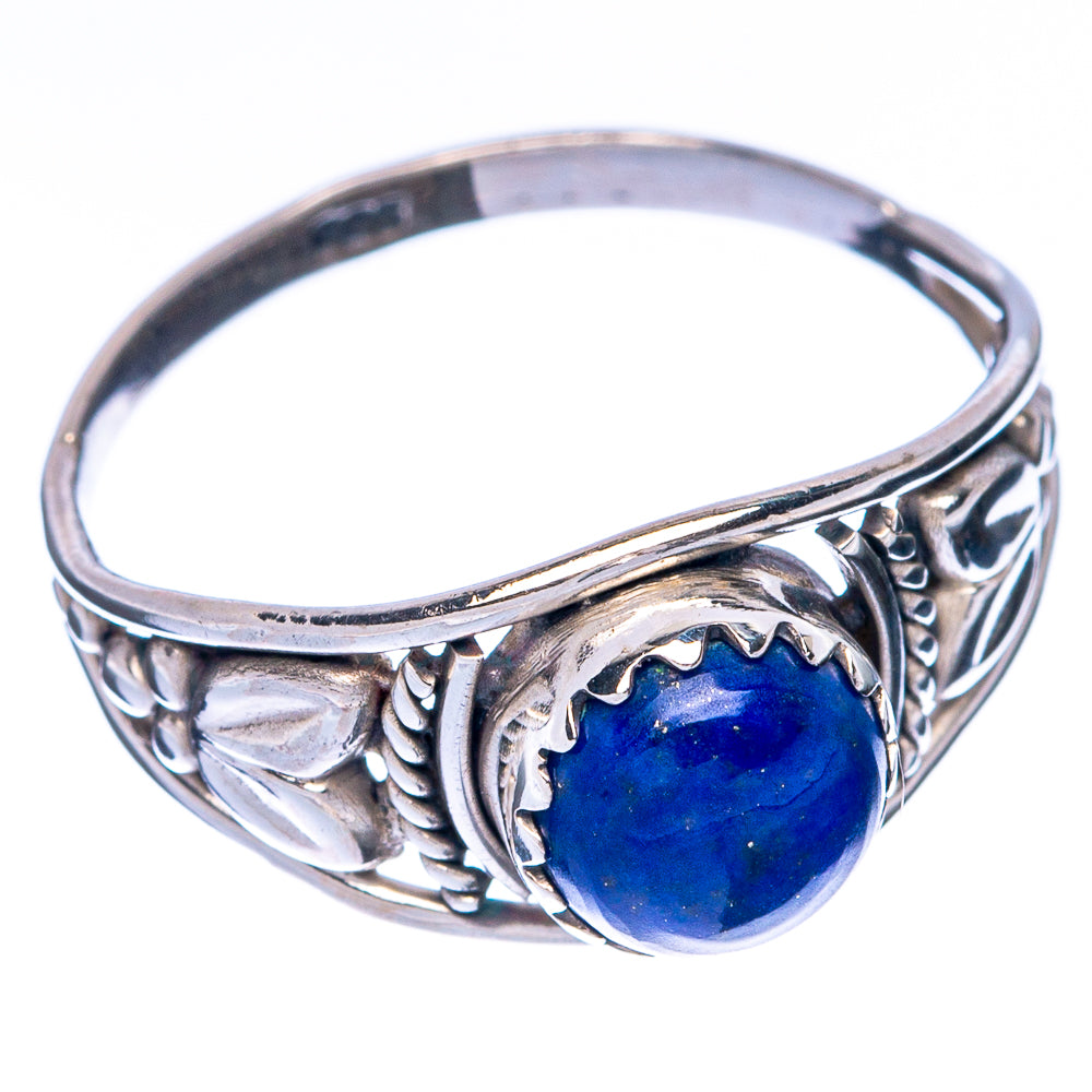 Lapis Lazuli Dainty Ring Size 7.75 (925 Sterling Silver) R145006