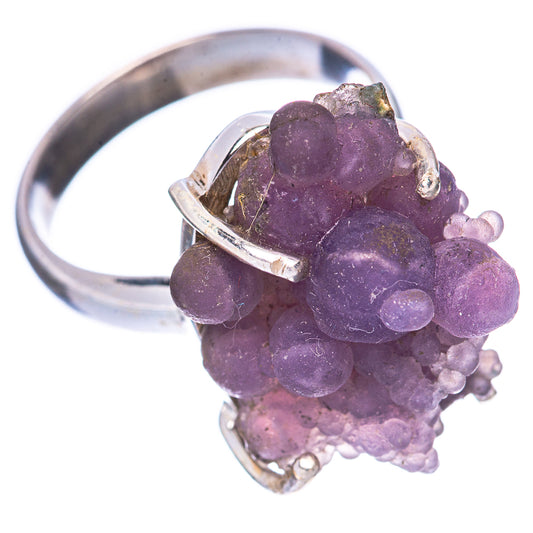 Rare Grape Chalcedony Agate Ring Size 5.75 (925 Sterling Silver) R1626