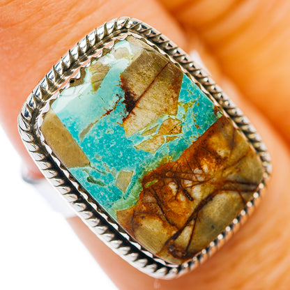 Kingman Turquoise Ring Size 7 Adjustable (.925 Sterling Silver)