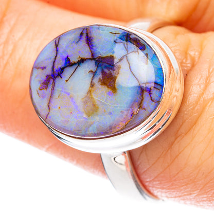 Rare Sterling Opal Ring Size 8.25 (925 Sterling Silver) R3368