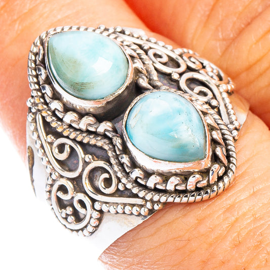 Larimar Ring Size 8.5 (925 Sterling Silver) R6739