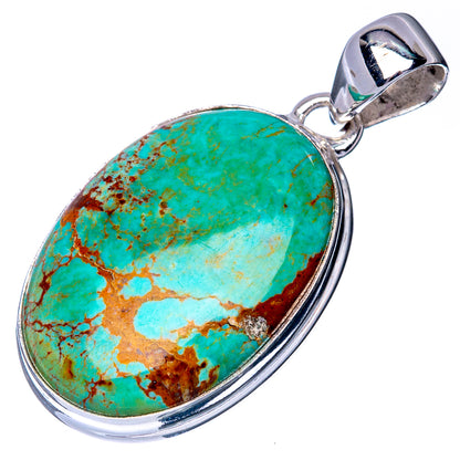 Rare Kingman Turquoise Pendant 1 1/2" (925 Sterling Silver) P40910