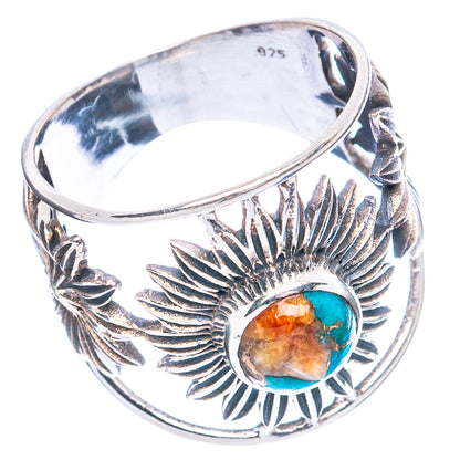 Spiny Oyster Turquoise Ring Size 7.75 (925 Sterling Silver) R4751