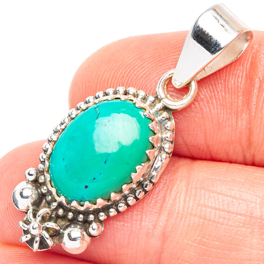 Arizona Turquoise Pendant 1 3/8" (925 Sterling Silver) P43922