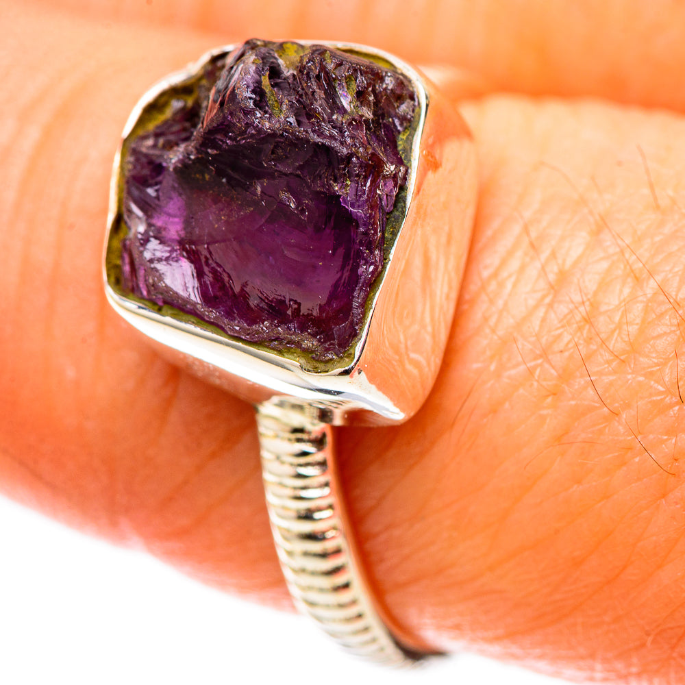 Rough Amethyst Dainty Ring Size 6 (925 Sterling Silver) RING138192