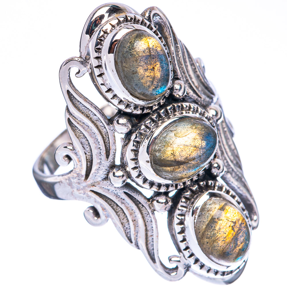 Labradorite Ring Size 7.75 (925 Sterling Silver) R2999