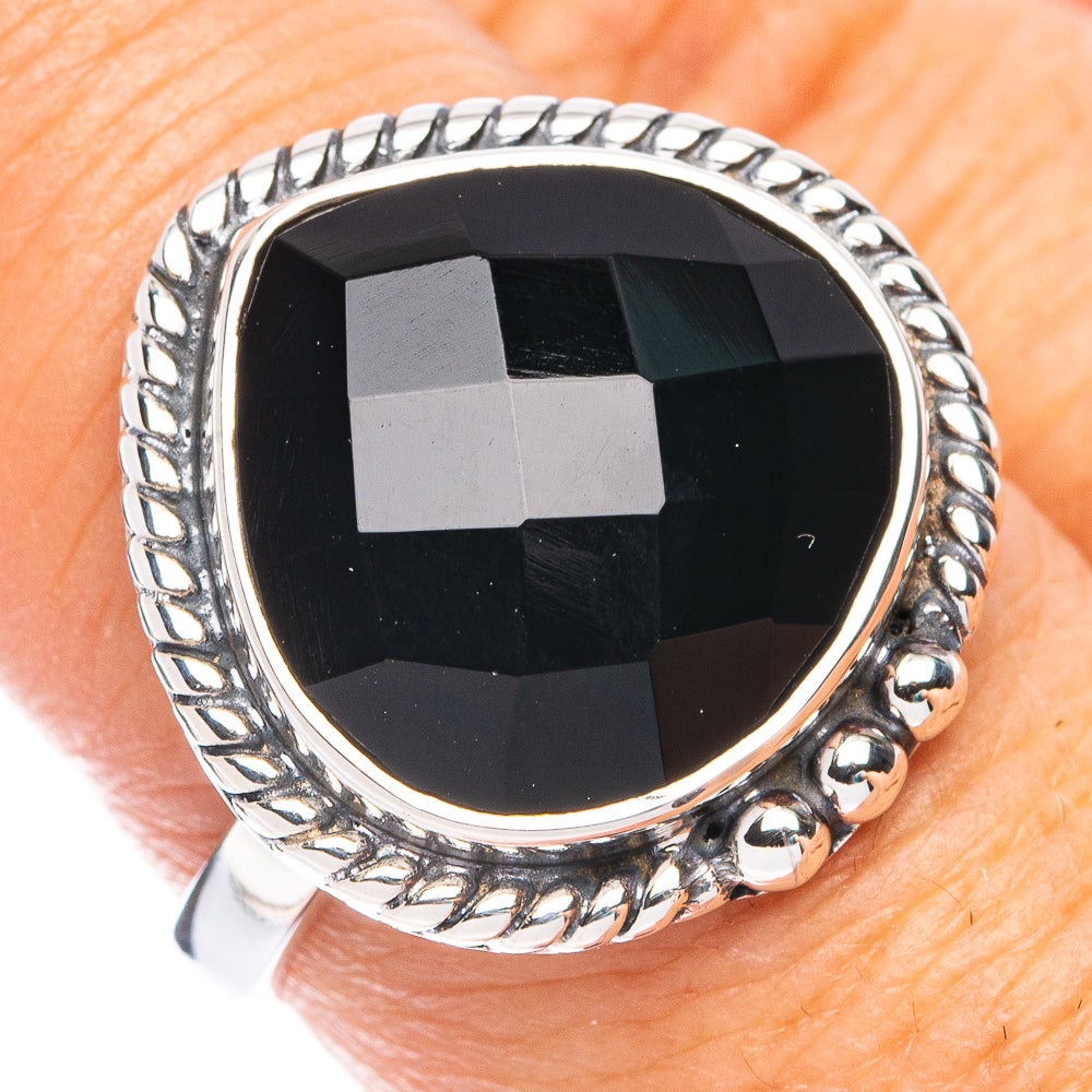 Premium Black Onyx Ring Size 7.75 (925 Sterling Silver) RING7770