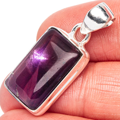 Star Amethyst Pendant 1 1/4" (925 Sterling Silver) P42460