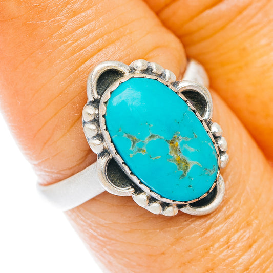 Santa Maria Turquoise Ring Size 8 (.925 Sterling Silver)