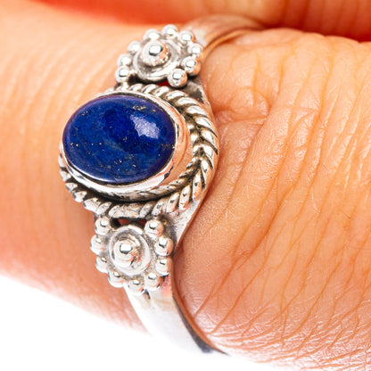 Lapis Lazuli Dainty Ring Size 7 (925 Sterling Silver) R5990