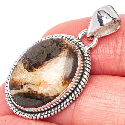 Septarian Pendant 1 3/8" (925 Sterling Silver) P40896