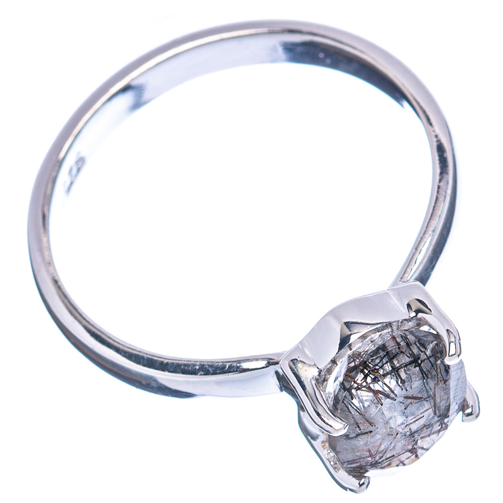 Tourmalinated Quartz Ring Size 7 (.925 Sterling Silver)