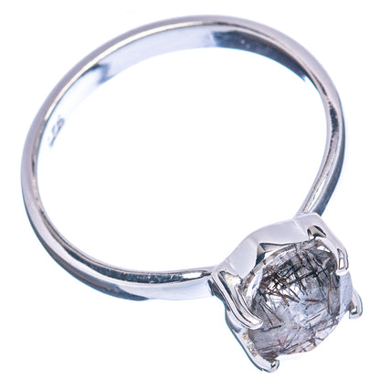 Tourmalinated Quartz Ring Size 7 (.925 Sterling Silver)