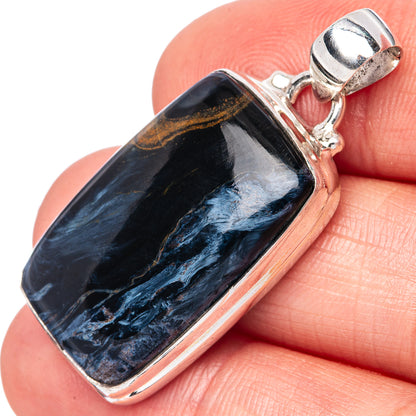 Rare Pietersite 925 Sterling Silver Pendant 1 1/2" (925 Sterling Silver) P42621