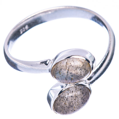 Labradorite Dainty Ring Size 7 Adjustable (925 Sterling Silver) R5713