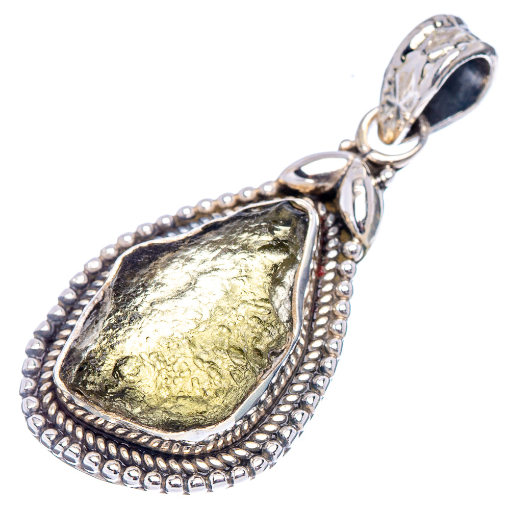 Moldavite Pendant 1 3/8" (.925 Sterling Silver)