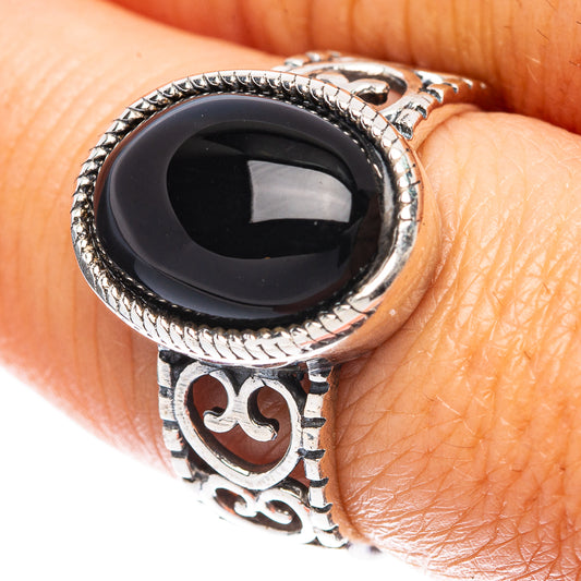 Black Onyx 925 Sterling Silver Ring Size 7.75 (925 Sterling Silver) R5396