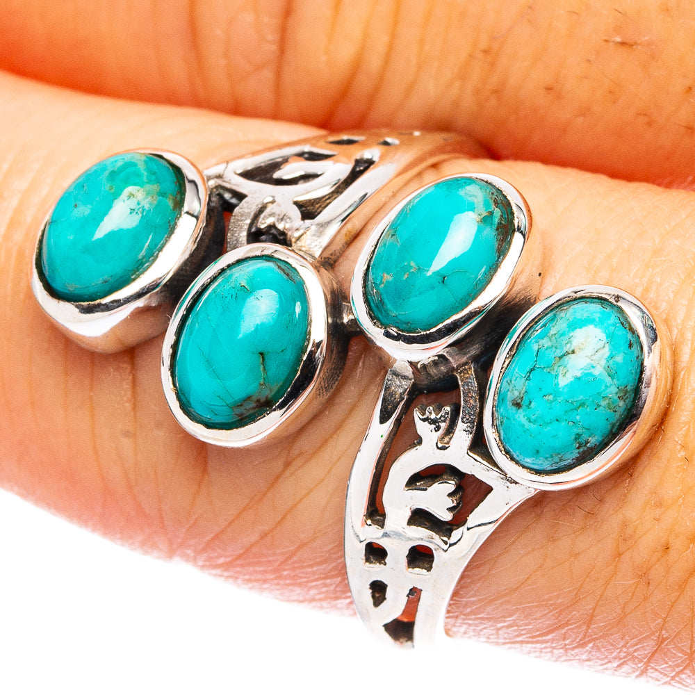 Rare Arizona Turquoise Ring Size 9 (925 Sterling Silver) R4720