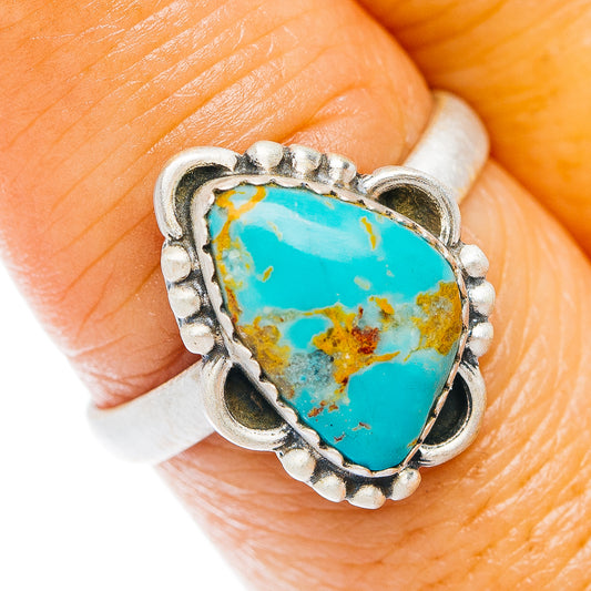 Santa Maria Turquoise Ring Size 8 (.925 Sterling Silver)