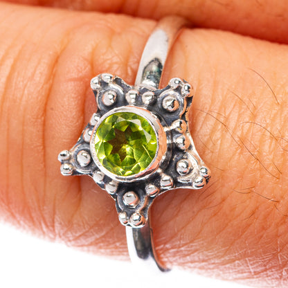 Peridot Dainty Ring Size 8.25 (925 Sterling Silver) R145048
