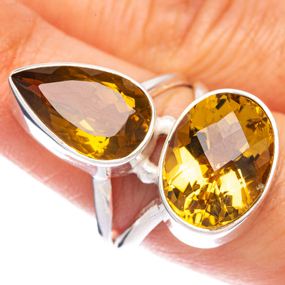 Large Faceted Citrine Ring Size 7.75 (925 Sterling Silver) R144659