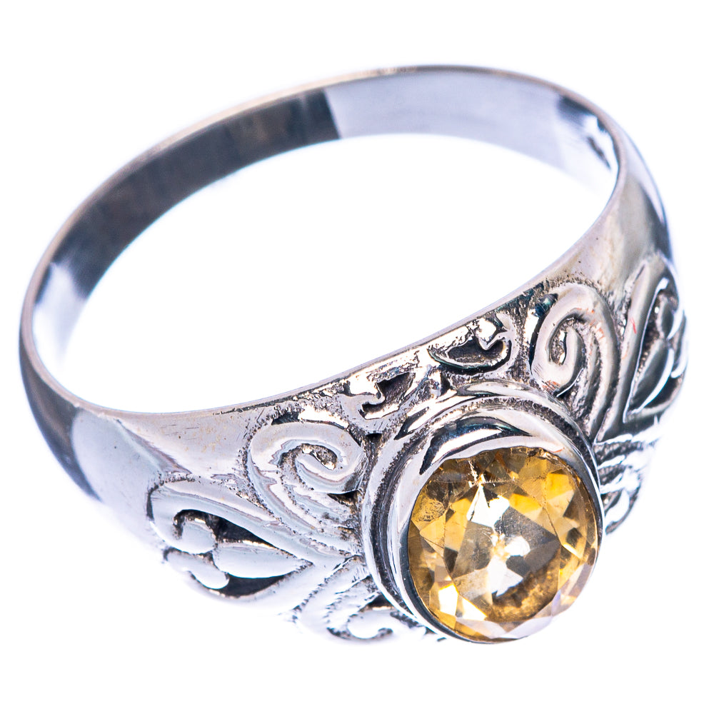 Faceted Citrine Ring Size 8.75 (925 Sterling Silver) R1474