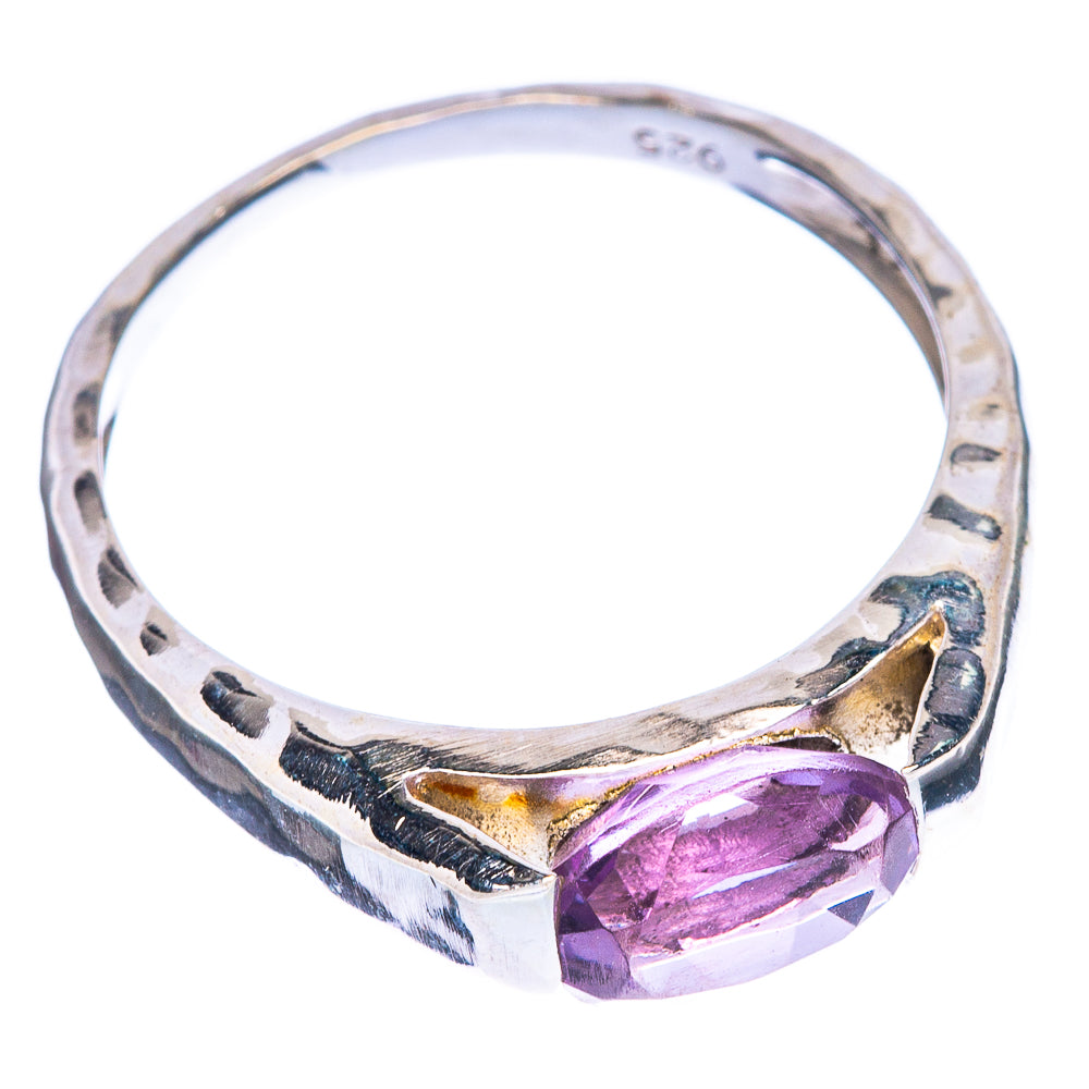 Faceted Amethyst Ring Size 6.5 (925 Sterling Silver) R1045