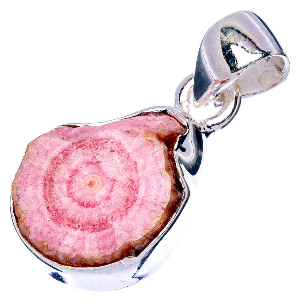 Rare Rhodochrosite Stalactite Pendant 1" (925 Sterling Silver) P42943