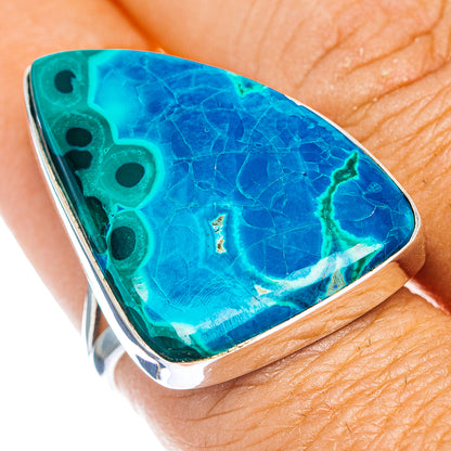 Premium Malachite In Chrysocolla Ring Size 9 (.925 Sterling Silver)