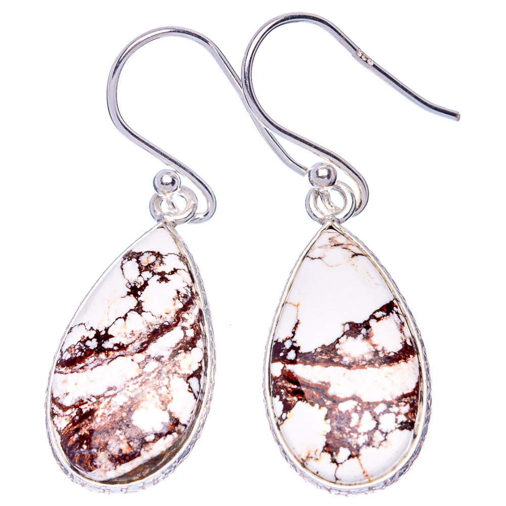 Wild Horse Jasper Earrings 1 3/8" (925 Sterling Silver) E1295