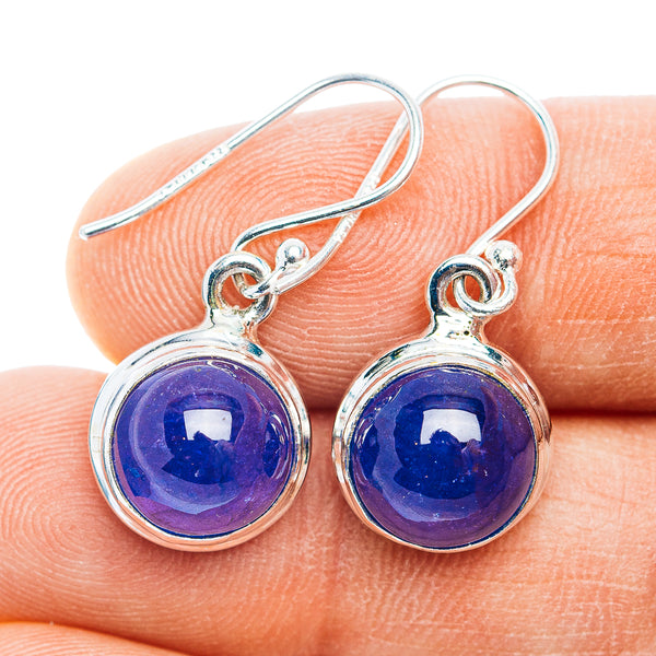 Premium Tanzanite Earrings 1 1/8" (.925 Sterling Silver)