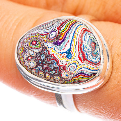 Fordite Ring Size 8 (925 Sterling Silver) R142671