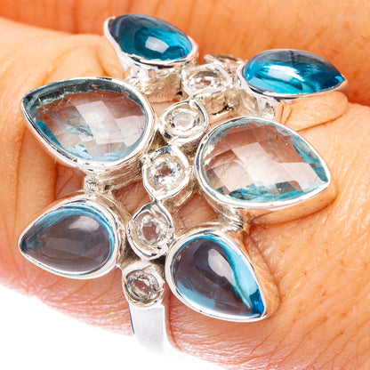 Signature Blue Topaz Ring Size 8 (925 Sterling Silver) R1768