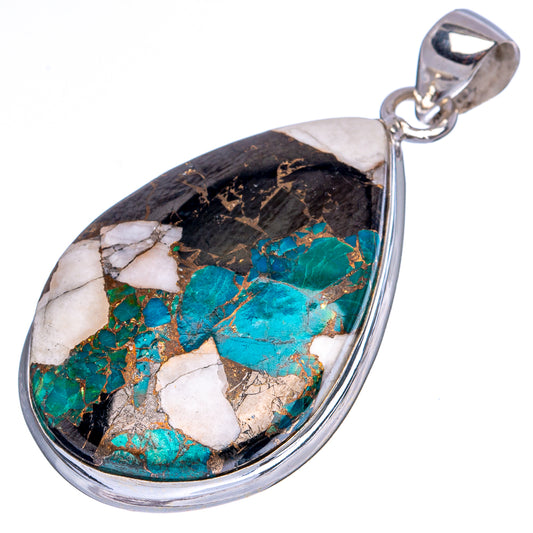 Howlite Chrysocolla Pendant 1 3/4" (925 Sterling Silver) P43363