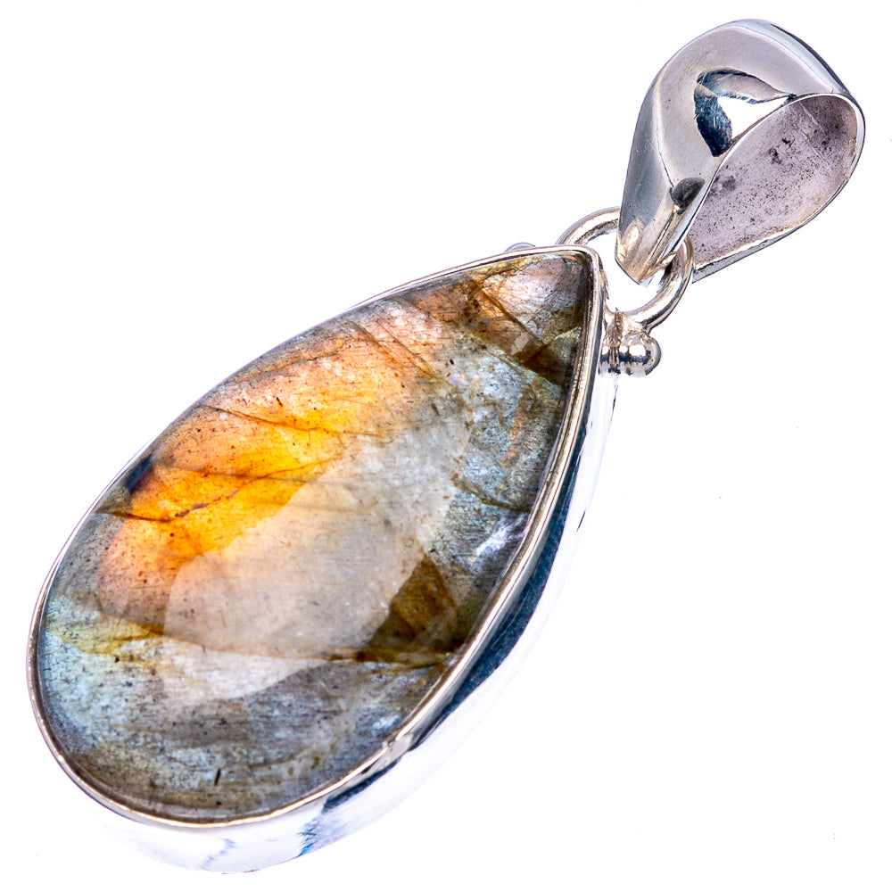 Labradorite Pendant 1 5/8" (925 Sterling Silver) P43161