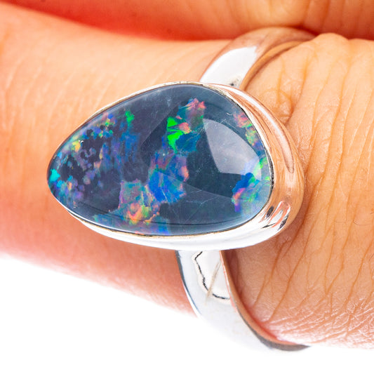 Rare Triplet Opal Ring Size 8 (925 Sterling Silver) R7248