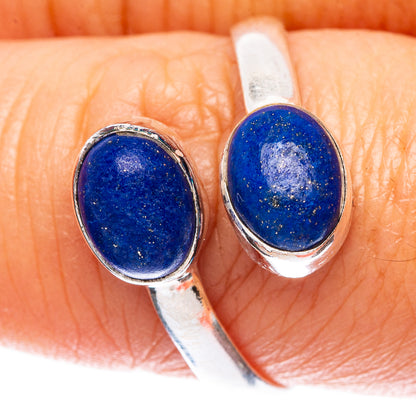 Lapis Lazuli Dainty Ring Size 8 Adjustable (925 Sterling Silver) R5119