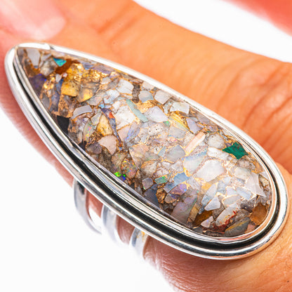 Large Brecciated Ethiopian Opal Ring Size 5.75 (925 Sterling Silver) R142339